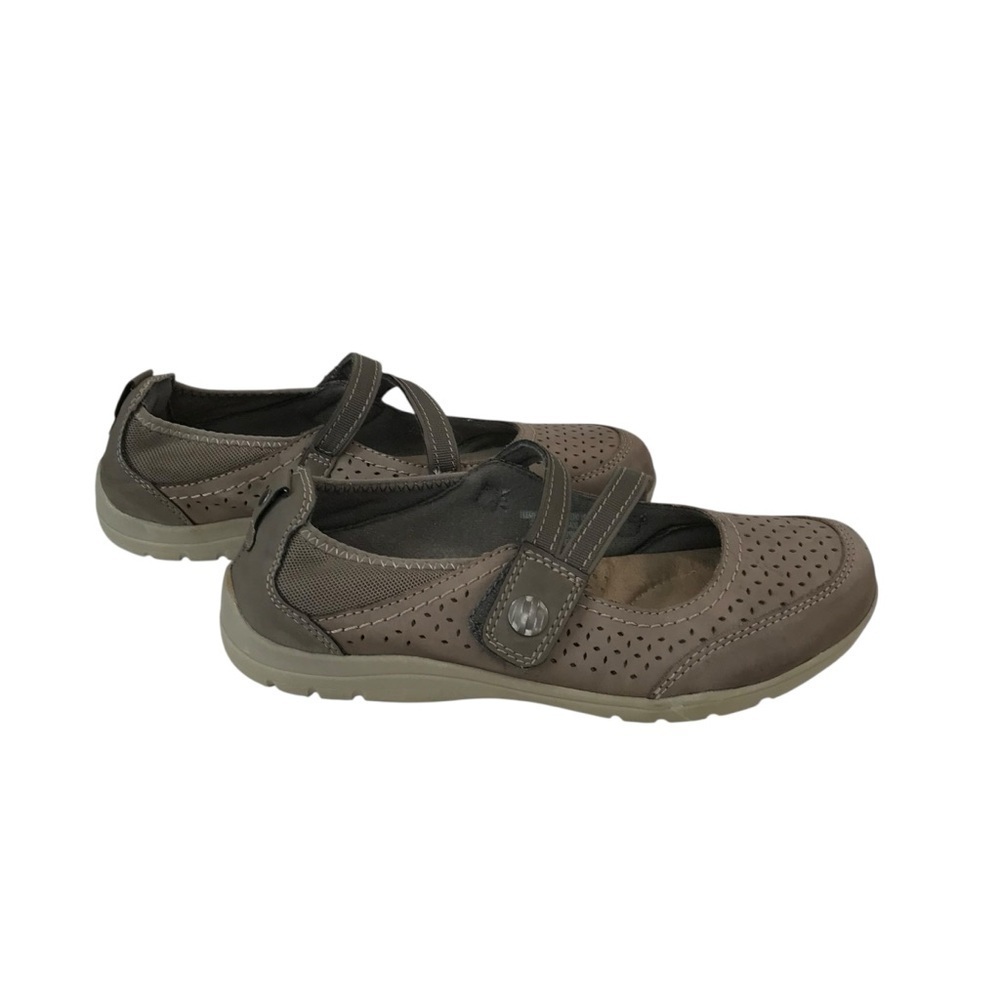 Earth Origins Shoes Womens 8 Taupe Mary Jane Flats Tiffany Comfort Leather
